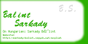 balint sarkady business card